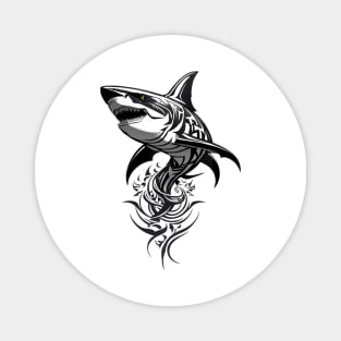 simple shark tattoo outline Magnet